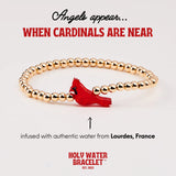 BRACELET-HOLY WATER RED CARDINAL GOLD