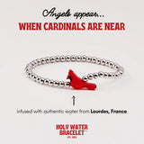 BRACELET-HOLY WATER RED CARDINAL SILVER