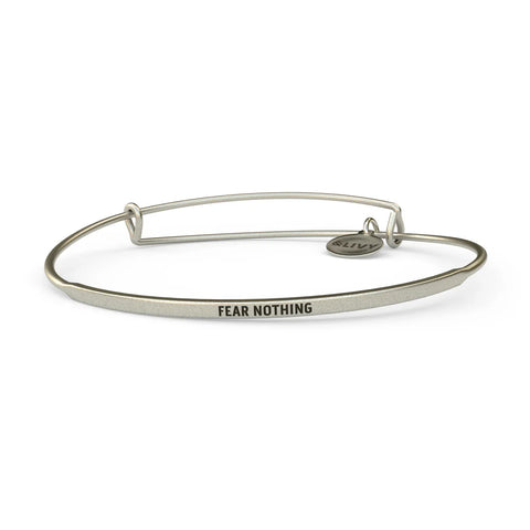 BRACELET -POSY WIRE-FEAR NOTHING SILVER