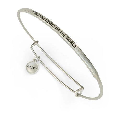 BRAC-POSY WIRE-YOUR SMILE LIGHTS UP SILVER