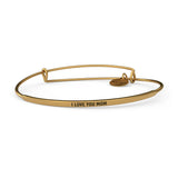 BRACELET-POSY WIRE-I LOVE YOU MOM GOLD