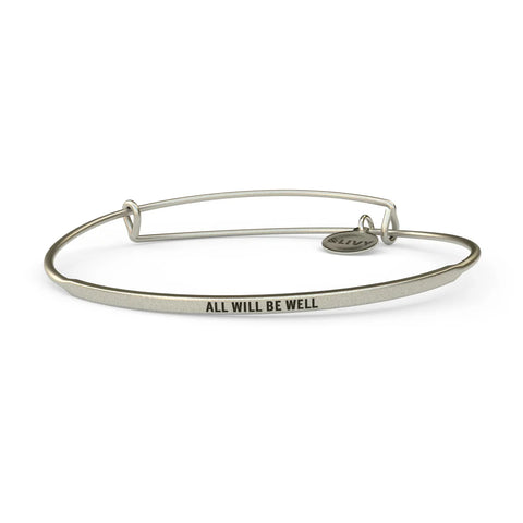 BRACELET -POSY WIRE-ALL WILL BE WELL SILVER