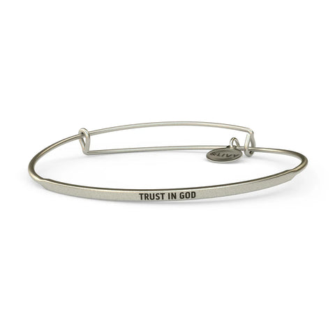 BRACELET -POSY WIRE-TRUST IN GOD SILVER