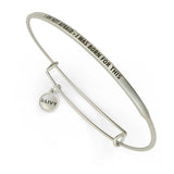 BRACELET -POSY WIRE-I AM NOT AFRAID SILVER