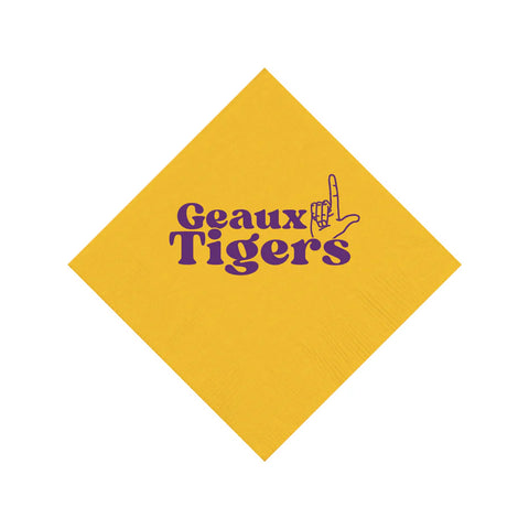 COCKTAIL NAPKINS-LSU GOLD