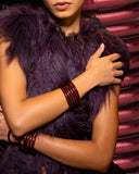 BUDHGIRL BANGLE SET/6-MERLOT