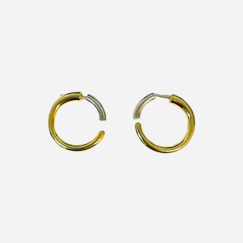 EARRING-WHITNEY-VHJ-GOLD/SILVER TWO TONE HOOP