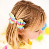 BOW CLIP-RAINBOW OMBRE