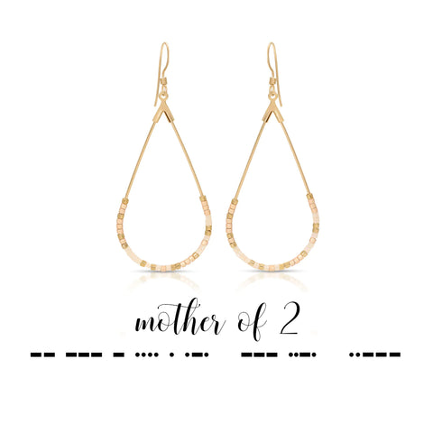 DOT & DASH EARRINGS-MOTHER OF 2
