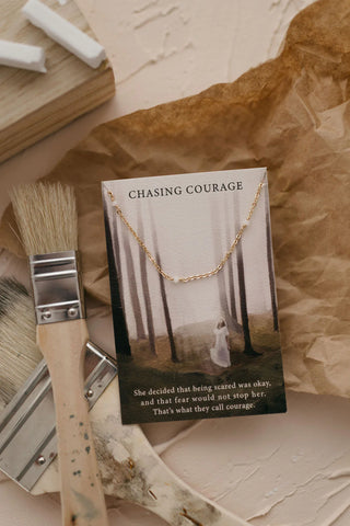NECKLACE-CHASING COURAGE GOLD 16'