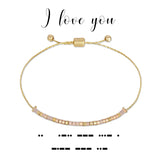 DOT & DASH BRACLET-I LOVE YOU