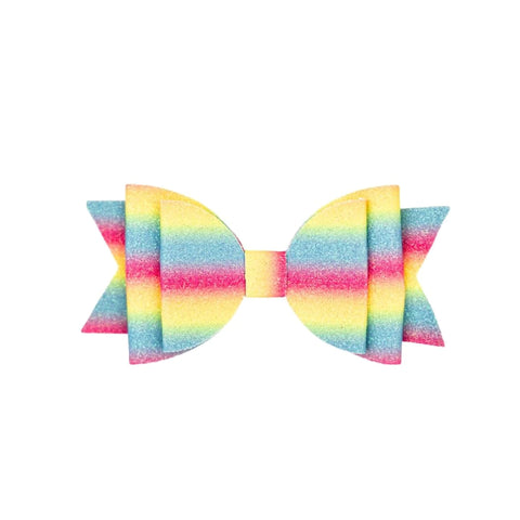 BOW CLIP-RAINBOW OMBRE