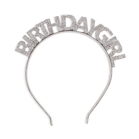 TIARA HEADBAND-SILVER BIRTHDAY
