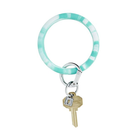 BIG O KEY RING-SILICONE-IN THE POOL  MARBLE
