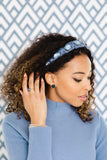 HEADBAND-CRYSTAL KNOTTED CROWN-SAPPHIRE