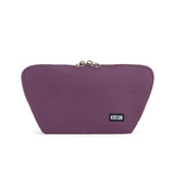 SIGNATURE MAKEUP BAG-PLUM/DUSTY ROSE INTERIOR