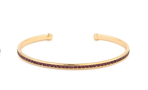 BRACELET-BIRTHSTONE-CUFF GOLD