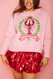 QUEEN OF SPARKLES -PINK CRAWFISH QUEEN SWEATSHIRT