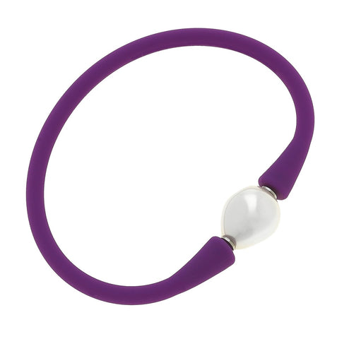 BRACELET-GIGI BAROQUE PEARL SILICONE PURPLE