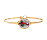 CARDINAL BRASS BRACELET RED SMALL