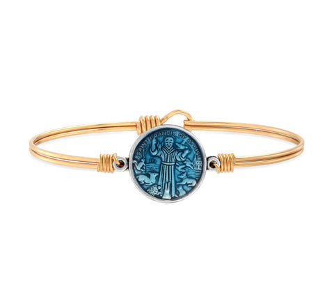 SAINT FRANCIS  BRASS BRACELET