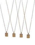 NECK-INITIAL PAPERCLIP CHAIN GOLD