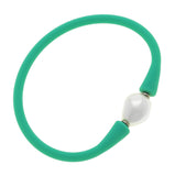 BRACELET-GIGI BAROQUE PEARL SILICONE MINT