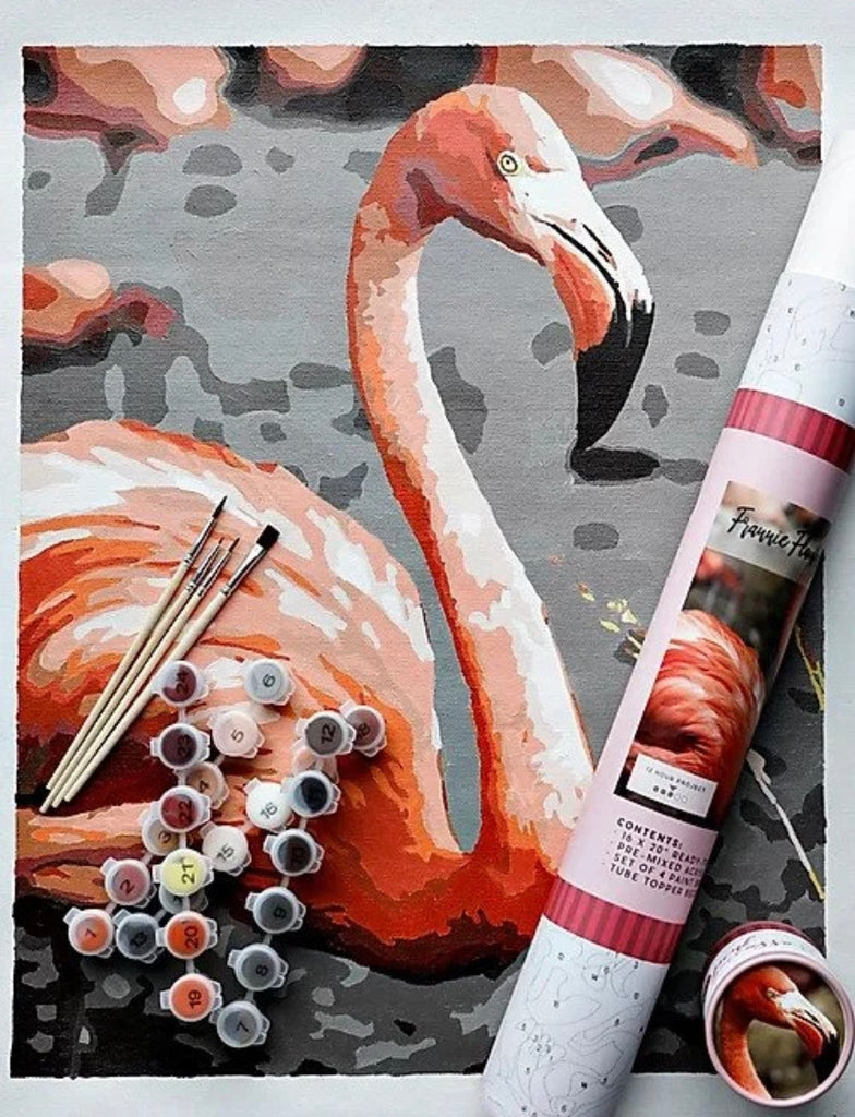 Pink Picasso Frannie Flamingo Paint by Number Kit