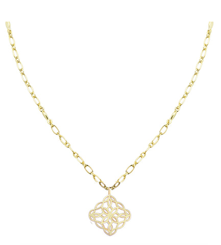 NECKLACE-BLOOM DROP  GOLD