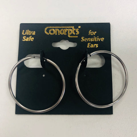 CONCEPT-LARGE ENDLESS SILVER HOOP
