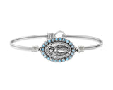 CRYSTAL MIRACULOUS  SILVER  AQUAMARINE BRACELET SMALL