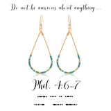 DOT & DASH EARRINGS-PHILIPPIANS 4:6-7