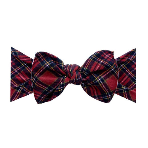 PRINTED HEADBAND-RED TARTAN