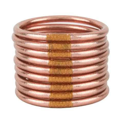 BUDHAGIRL BANGLES-ROSE GOLD-SET/9