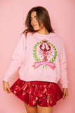 QUEEN OF SPARKLES -PINK CRAWFISH QUEEN SWEATSHIRT