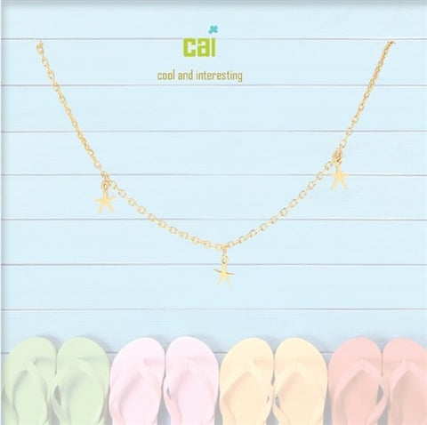 ANKLET-DAINTY/DANGLE GOLD SEA STAR