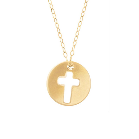 EGIRL BLESSED SMALL NECKLACE GOLD 14"