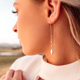 EARRINGS-GRACE THREADERS GOLD