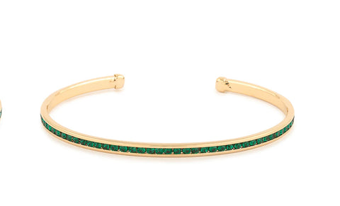 BRACELET-BIRTHSTONE-CUFF GOLD