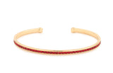 BRACELET-BIRTHSTONE-CUFF GOLD