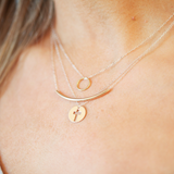 16"NECK GOLD--HALO GOLD CHARM
