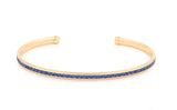 BRACELET-BIRTHSTONE-CUFF GOLD