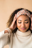 HEADBAND-TWEED KNOTTED-BLUSH