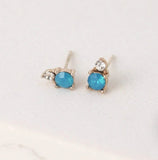 EAR-DOLCE STUDS-CARIBBEAN BLUE