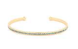 BRACELET-BIRTHSTONE-CUFF GOLD