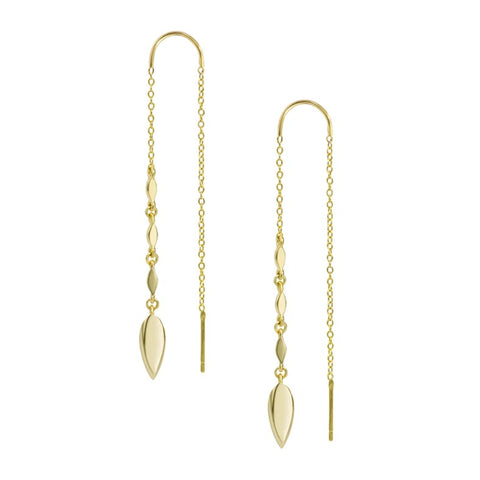 EARRINGS-GRACE THREADERS GOLD