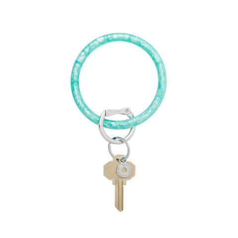 BIG O KEY RING-SILICONE-IN THE POOL  MARBLE