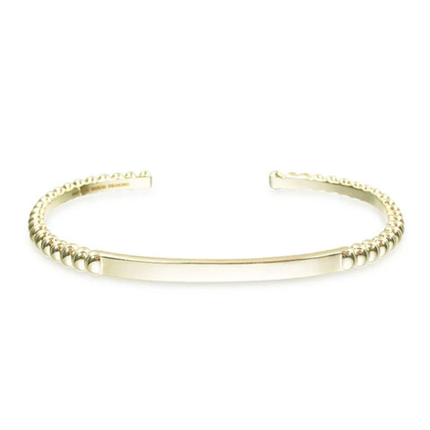 BRACELET-BEADED STACKING  CUFF GOLD
