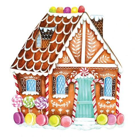 PLACEMAT-DIE CUT GINGERBREAD HOUSE COLORING 12 SHEET