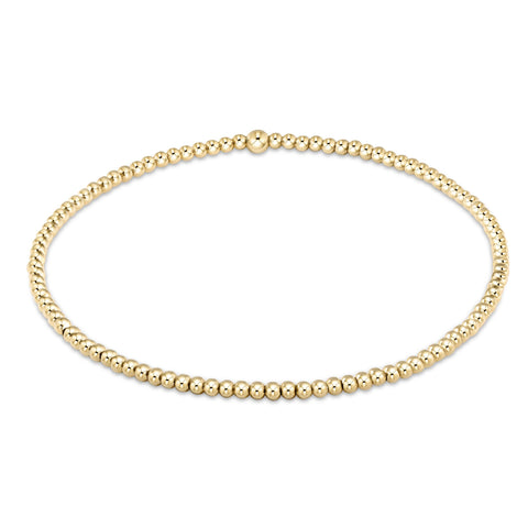 BRACELET-CLASSIC GOLD 2MM BEAD